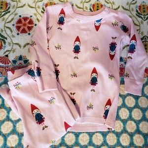 Hanna andersson kitty long johns pajamas 80